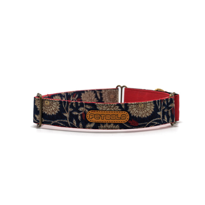 Blue Floral Martingale Collar